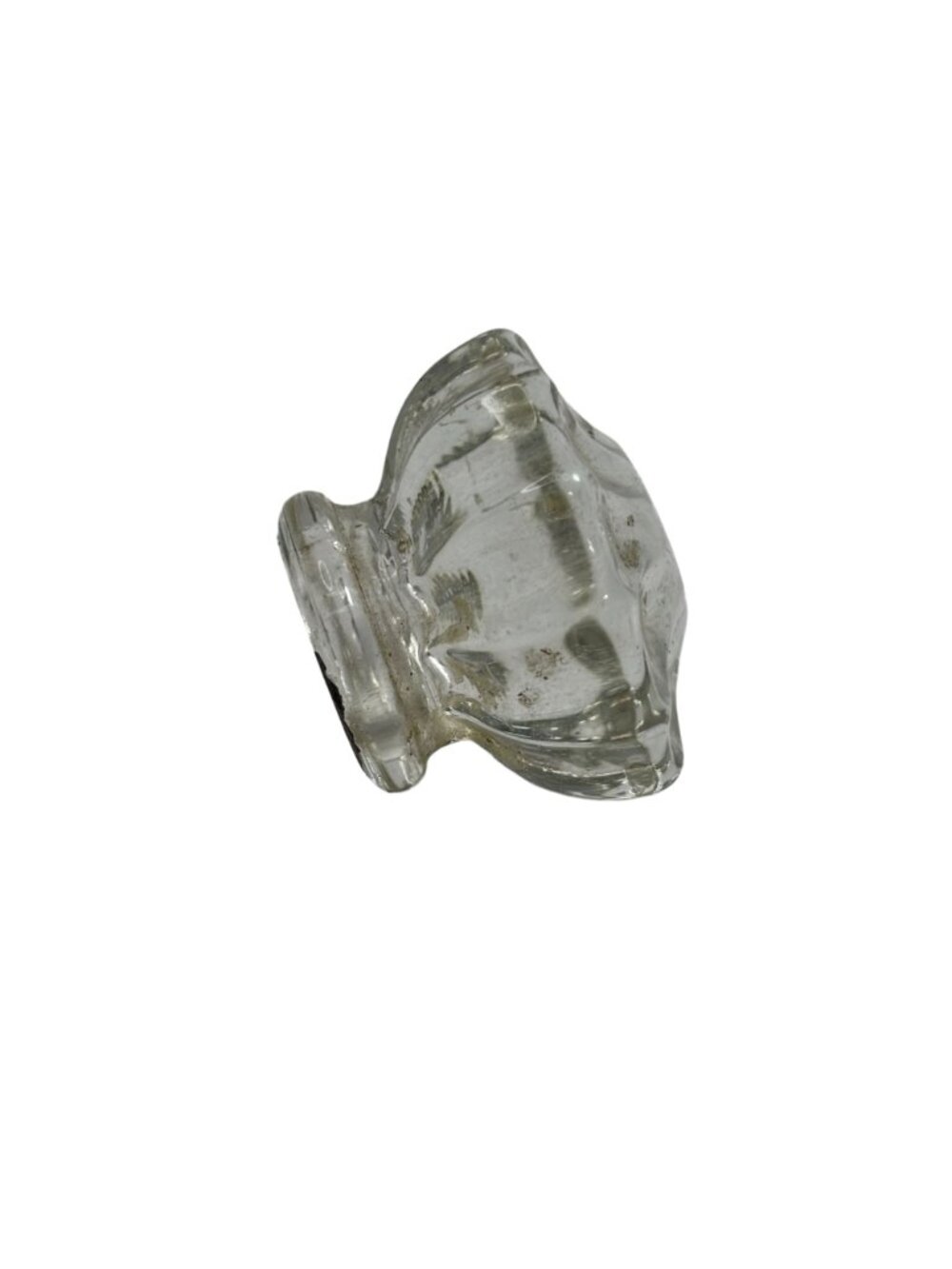 Vintage Clear Glass Fluted Doorknob Replacement With Faceted Design No Hardware - Picture 10 of 11